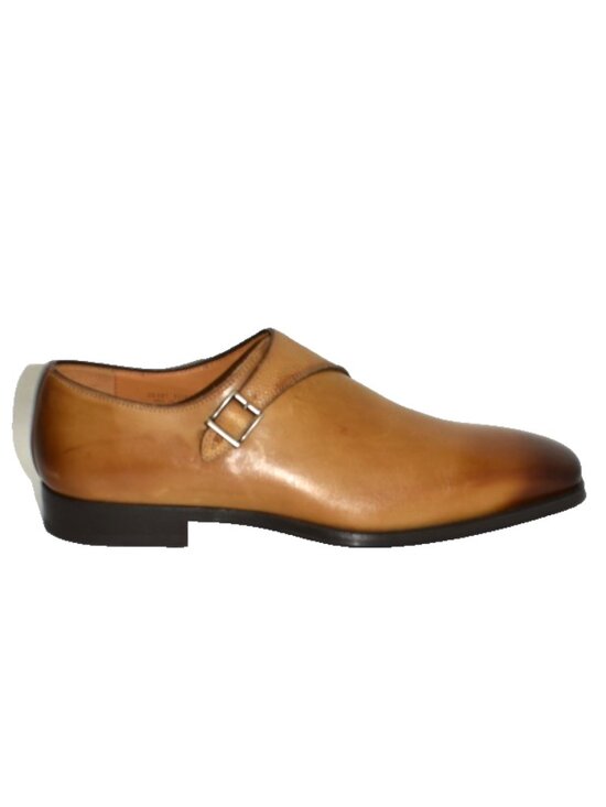 New! Magnanni Hermosa Monk Strap Slip On Shoes Leather Cognac 9 M 26101 DD150A